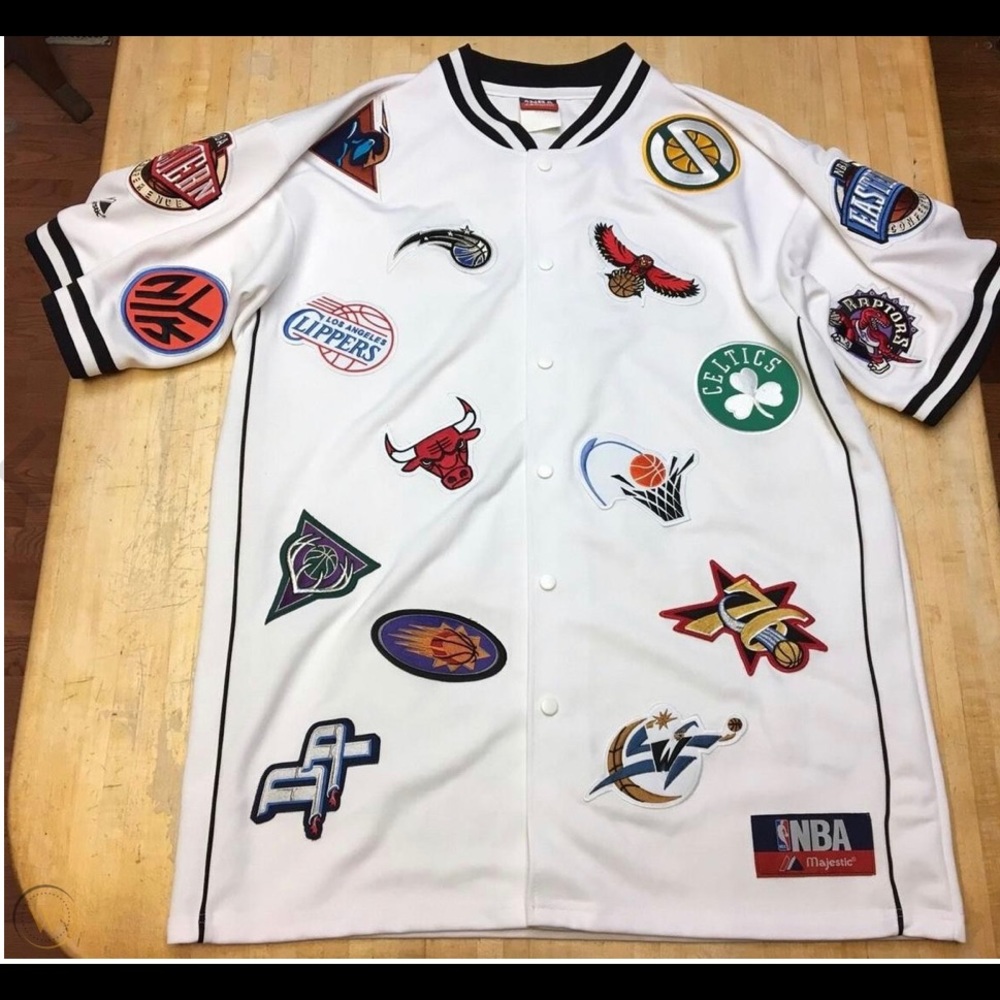 RARE All N One NBA Team Patches Jersey by Majestic